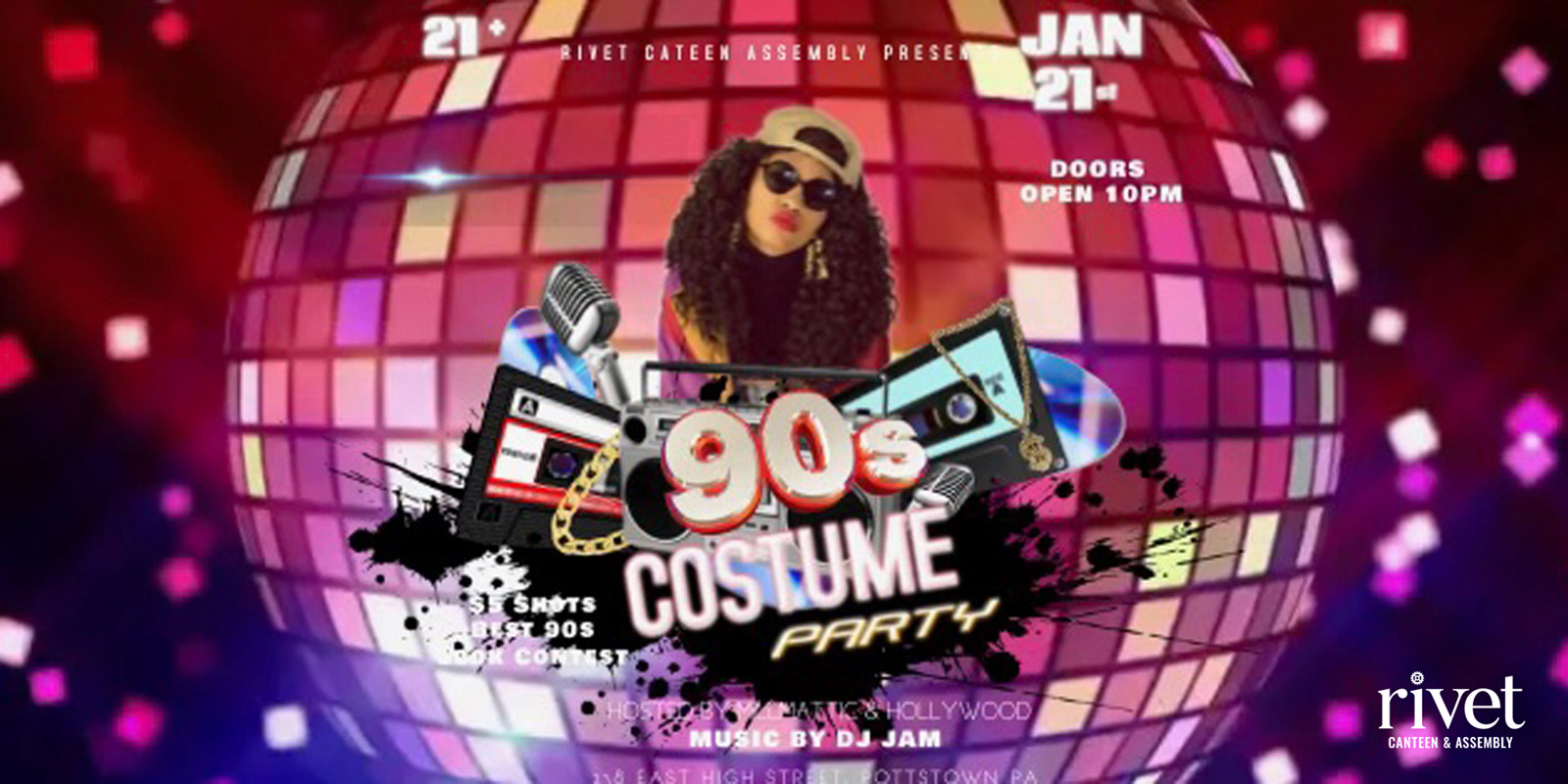 90s Costume Party at Rivet's Union Quarters on Saturday, January 21st, 2023!