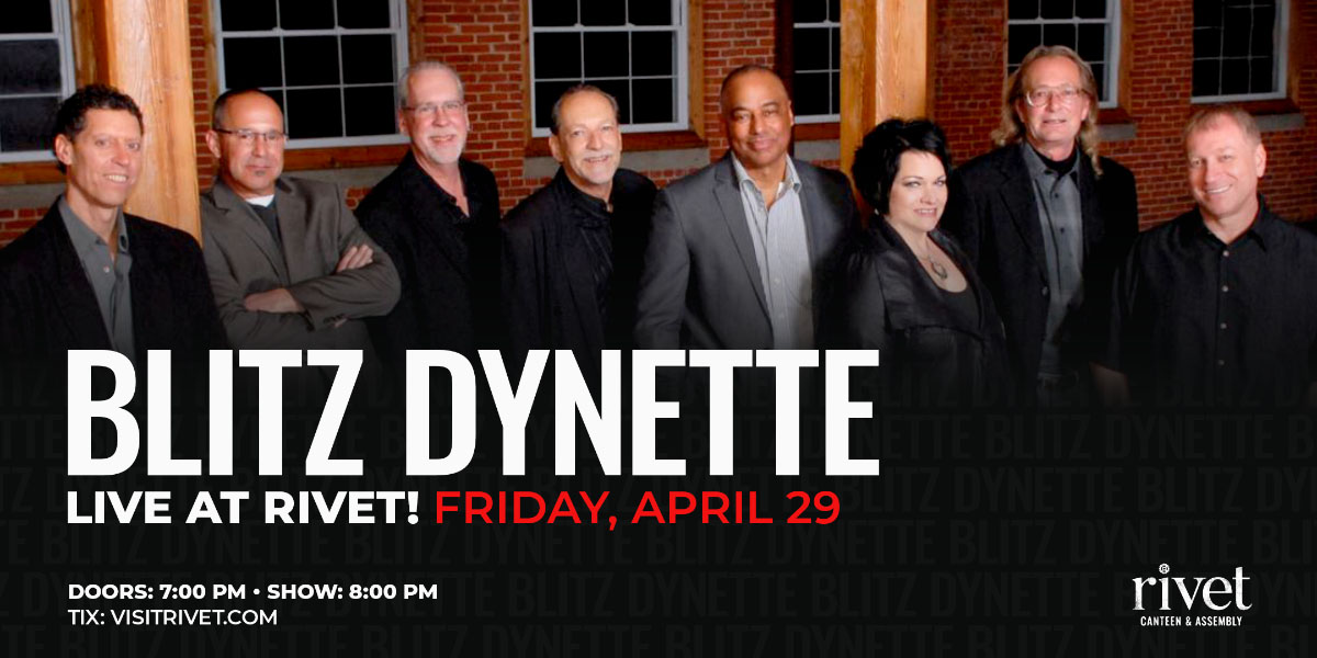Blitz Dynette will be performing live at Rivet: Canteen & Assembly on Friday, April 29th, 2022. Doors: 7:00 PM. Show: 8:00 PM.