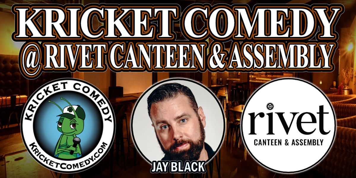The Rivet Monthly Comedy Series continues on Thursday, May 19th, with THREE amazing comics: Jay Black, Lou Misiano and Eddie Gallagher! Presented by Kricket Comedy.