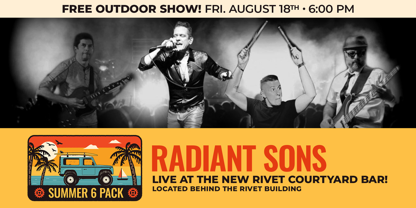 Radiant Sons / FREE Outdoor Show at Rivet! • Pottstown, PA