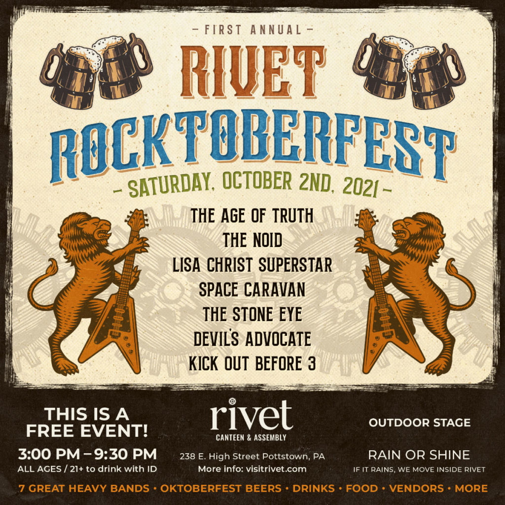 First Annual Rocktoberfest at Rivet! Free Event • Pottstown, PA