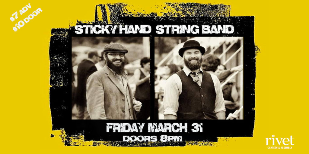 Sticky Hand String Band #Funk Wagon Return to Rivet: Canteen & Assembly on Friday, March 31st, 2023 in Pottstown, PA. Join us!