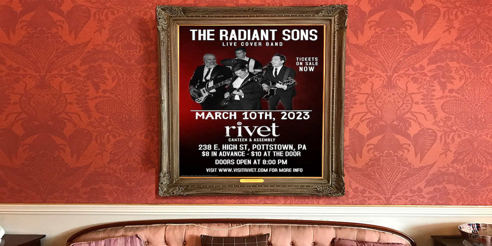 The Radiant Sons performing live at Rivet: Canteen & Assembly on Friday, March 10th, 2023!