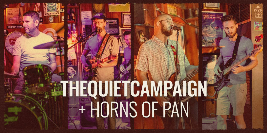 thequietcampaign and Horns of Pan will be performing at Rivet: Canteen & Assembly on Thursday, September 23rd, starting at 8:00PM. Doors at 7:30PM.